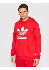 Adidas - adidas Bluza adicolor Classics Trefoil HE9500 Czerwony Standard Fit. Kolor: czerwony. Materiał: bawełna