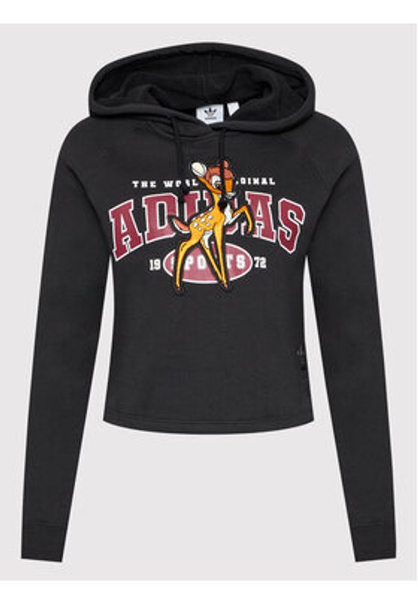 Adidas - adidas Bluza Disney Bambi HE6875 Czarny Regular Fit. Kolor: czarny. Materiał: bawełna. Wzór: motyw z bajki