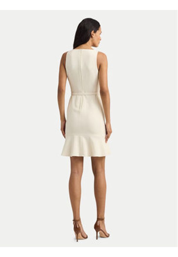 Lauren Ralph Lauren Sukienka letnia 250933462003 Écru Slim Fit. Materiał: syntetyk. Sezon: lato