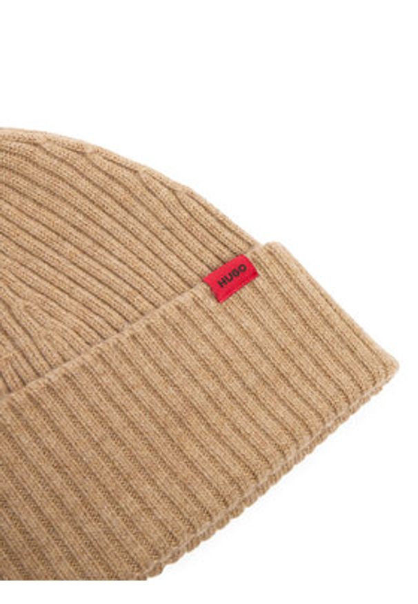 Hugo Czapka Xola 50524570 Beżowy. Kolor: beżowy. Materiał: wełna