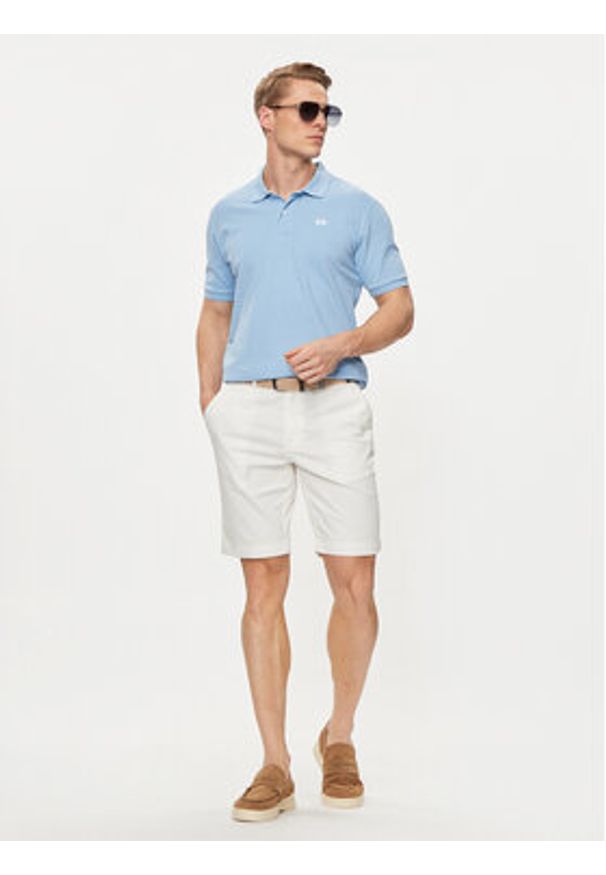 La Martina Szorty materiałowe YMB008 TW417 Biały Slim Fit. Kolor: biały. Materiał: bawełna