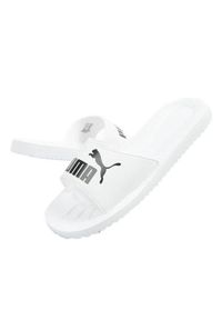 Kapcie Puma Purecat Białe/Czarne 46 - Komfort i Styl. Zapięcie: bez zapięcia. Kolor: czarny, wielokolorowy, biały. Materiał: syntetyk, materiał. Szerokość cholewki: normalna. Sport: turystyka piesza #2