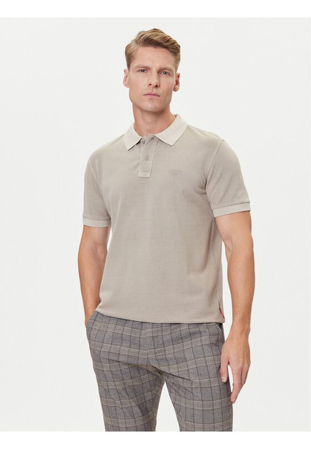 JOOP! Jeans Polo 15 JJJ-02Ambrosian 30045619 Beżowy Modern Fit. Typ kołnierza: polo. Kolor: beżowy. Materiał: bawełna