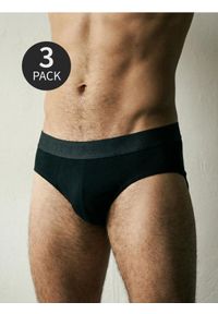 Sinsay - Majtki slipy 3 pack - szary. Kolor: szary #1