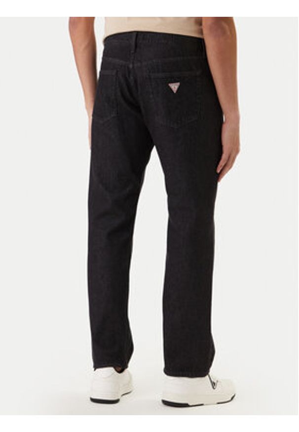 Guess Jeans Jeansy M5YA1B D6571 Czarny Straight Fit. Kolor: czarny