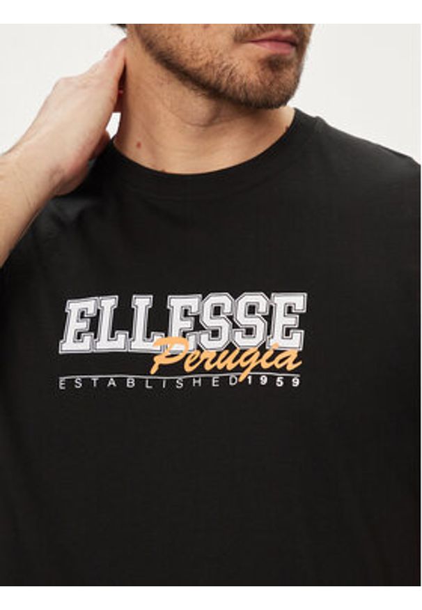 Ellesse T-Shirt Zagda SHV20122 Czarny Regular Fit. Kolor: czarny. Materiał: bawełna