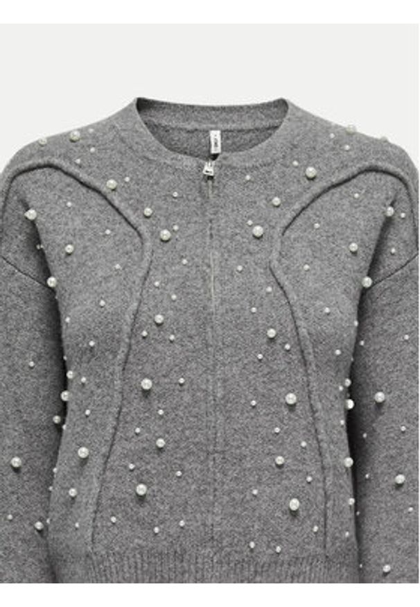only - ONLY Kardigan Franka 15334886 Szary Oversize. Kolor: szary. Materiał: syntetyk