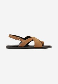 Born2be - Jasnobrązowe Sandały Vices w Stylu Japonek Melavella. Okazja: na co dzień. Zapięcie: sprzączka. Kolor: brązowy. Sezon: lato. Styl: casual #3