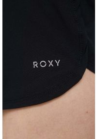 Roxy szorty damskie kolor czarny gładkie medium waist. Okazja: na co dzień. Kolor: czarny. Materiał: materiał. Wzór: gładki. Styl: casual