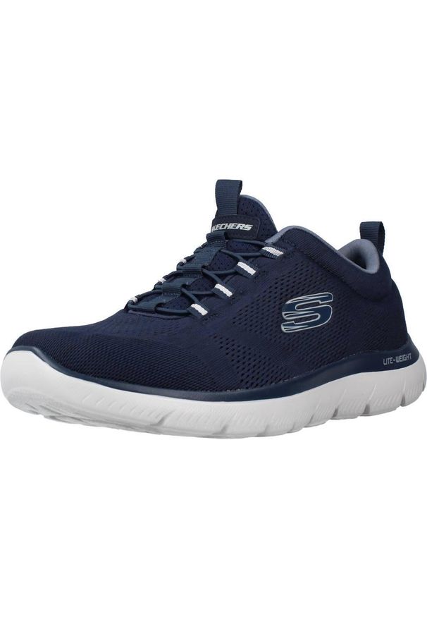 skechers - Buty Mężczyzna Skechers Summits granatowy. Kolor: niebieski. Materiał: tkanina