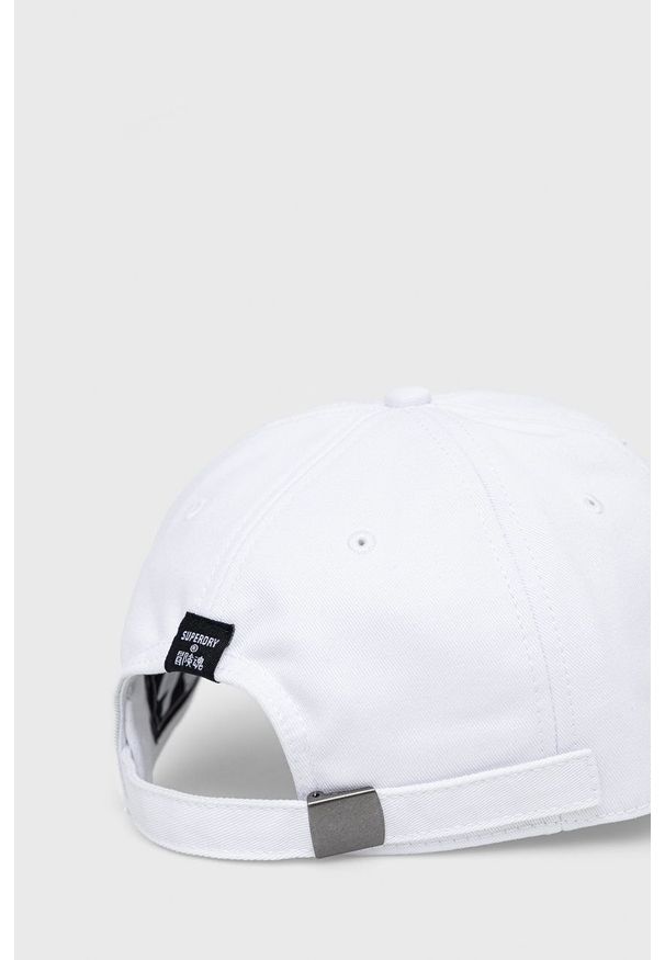Superdry - Czapka. Kolor: biały
