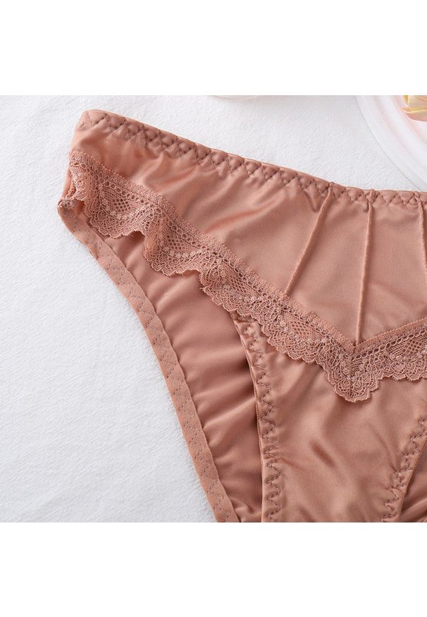 Intica - Figi damskie z koronką eleganckie i wygodne Shakuntala. Kolor: czarny. Materiał: koronka. Wzór: koronka