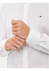 TOMMY HILFIGER - Tommy Hilfiger Koszula MW0MW38347 Biały Slim Fit. Kolor: biały. Materiał: bawełna #5