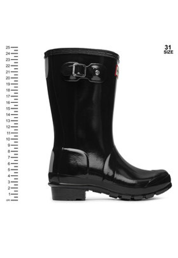 Hunter Kalosze Orginal Kids Gloss JFT6000RGL Czarny. Kolor: czarny. Materiał: kauczuk