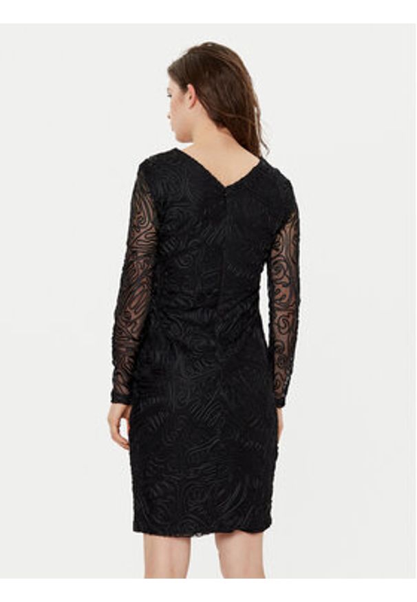 Tatuum Sukienka koktajlowa Noemi T2424.196B Czarny Slim Fit. Kolor: czarny. Materiał: syntetyk. Styl: wizytowy