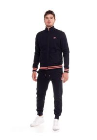 LEONE 1947 APPAREL - Męski dres ze stójką i zamkiem Welcome Back. Kolor: czarny. Materiał: dresówka. Sport: fitness