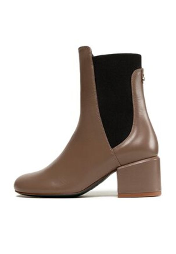 Patrizia Pepe Botki 8Y0018/L011-B744 Brązowy. Kolor: brązowy. Materiał: skóra