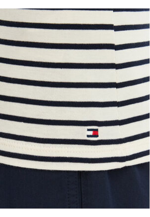 TOMMY HILFIGER - Tommy Hilfiger T-Shirt Gold Btn Cap WW0WW50942 Kolorowy Slim Fit. Materiał: bawełna. Wzór: kolorowy