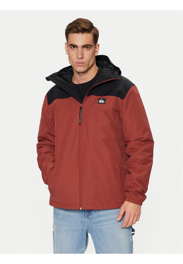 Quiksilver Kurtka przejściowa Overcast 3K EQYJK04063 Pomarańczowy Regular Fit. Kolor: pomarańczowy. Materiał: bawełna