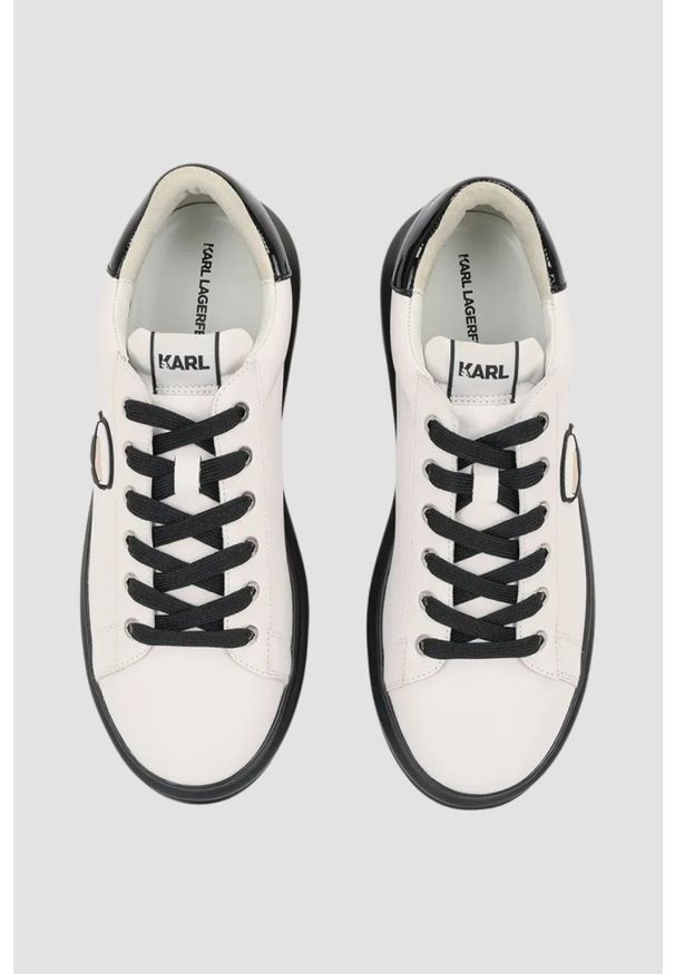 Karl Lagerfeld - KARL LAGERFELD Białe męskie sneakersy KAPRI MENS Karl NFT Lo Lace, Rozmiar 42. Okazja: na co dzień. Kolor: biały. Materiał: materiał