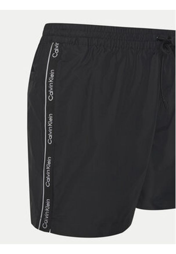 Calvin Klein Swimwear Szorty kąpielowe KM0KM01109 Czarny Regular Fit. Kolor: czarny. Materiał: syntetyk