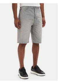 Hugo - HUGO Szorty jeansowe Skate 50561704 Szary Straight Fit. Kolor: szary. Materiał: bawełna #1