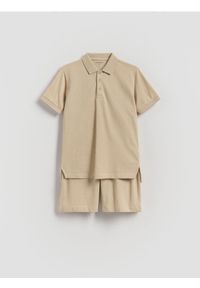 Reserved - Bawełniany komplet - beżowy. Kolor: beżowy. Materiał: bawełna #1