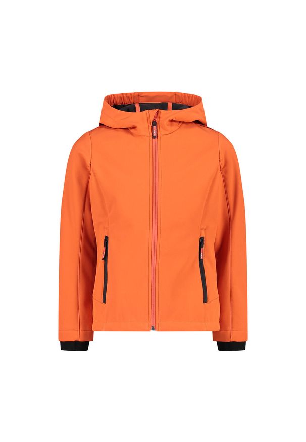 Kurtka impermeabilna z kapturem dla dziewczynki CMP. Typ kołnierza: kaptur. Kolor: wielokolorowy, żółty, czarny, pomarańczowy, szary. Sport: turystyka piesza