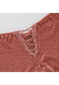 Intica - Majtki koronkowe z sznurowaniem eleganckie na co dzień Aylin. Kolor: czarny. Materiał: koronka. Wzór: koronka #7