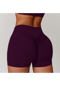 Intica - Spodenki sportowe modelujące z elastycznym pasem do treningu i biegania Essence. Kolor: fioletowy. Materiał: materiał. Sport: fitness