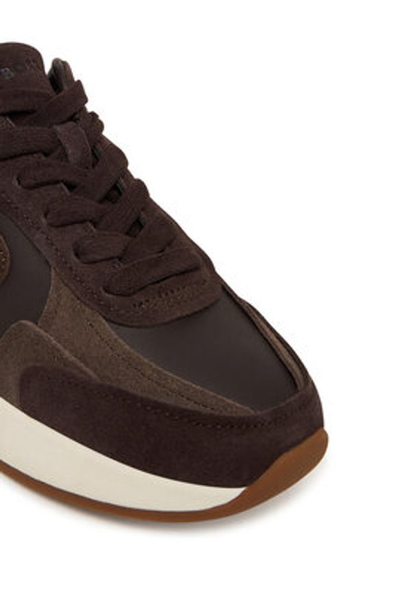 BOSS Sneakersy B Icon 50557824 Fioletowy. Kolor: fioletowy. Materiał: skóra, zamsz