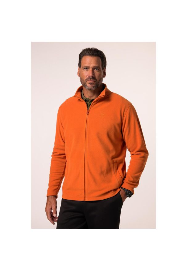 JAY-PI - Męska Kurtka polarowa ultralekka zamek rozm. do 8 XL. Kolekcja: plus size. Kolor: pomarańczowy. Materiał: poliester, materiał. Sport: turystyka piesza