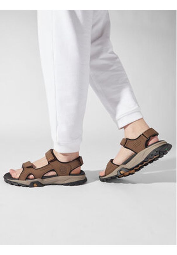 Timberland Sandały Lincoln Peak Strap Sandal TB0A5T489681 Brązowy. Kolor: brązowy. Materiał: skóra
