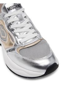 Love Moschino - LOVE MOSCHINO Sneakersy JA15296G1MIQG90A Srebrny. Kolor: srebrny. Materiał: skóra #5