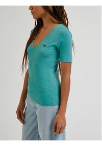 Lee T-Shirt L49FIP41 112333692 Zielony Slim Fit. Kolor: zielony. Materiał: syntetyk