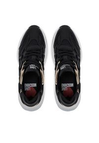 Love Moschino - LOVE MOSCHINO Sneakersy JA15326G1MIQE00A Czarny. Kolor: czarny. Materiał: skóra