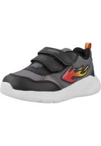 Geox - Buty GEOX B SPRINTYE BOY Szary. Kolor: szary. Materiał: syntetyk, tkanina. Sport: turystyka piesza