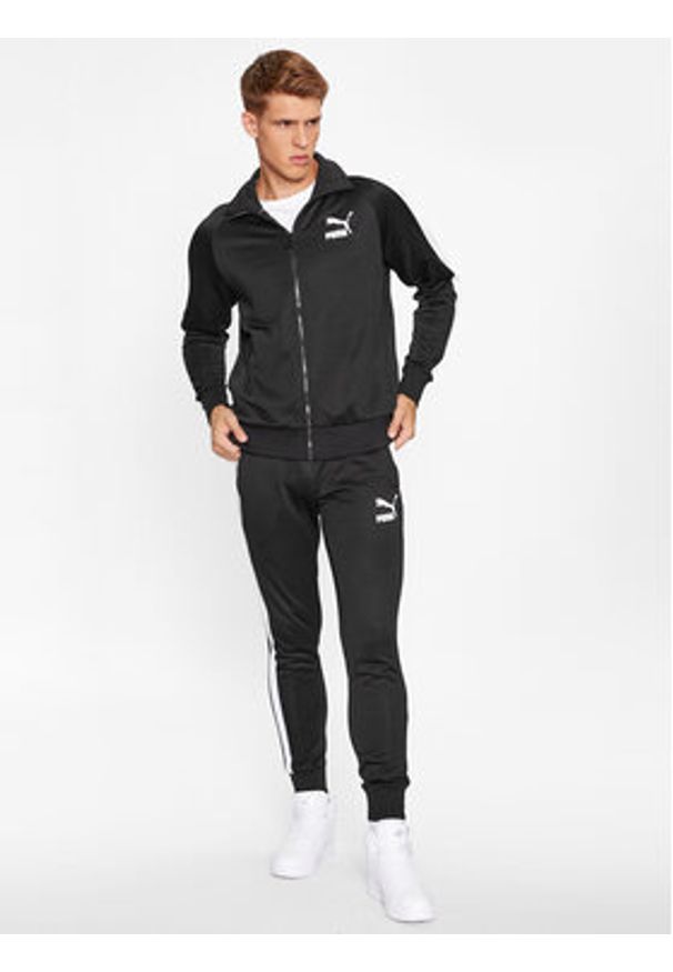 Puma Bluza Iconic T7 530094 Czarny Regular Fit. Kolor: czarny. Materiał: bawełna