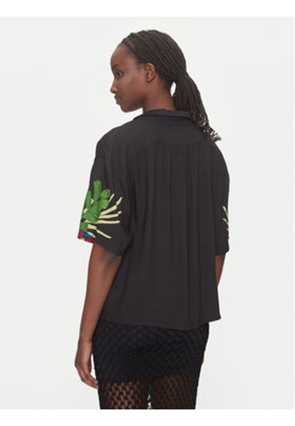 Desigual Koszula Artemisa 25SWCW39 Czarny Regular Fit. Kolor: czarny. Materiał: wiskoza