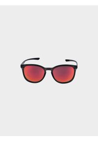 4f - Okulary przeciwsłoneczne z multibarwną powłoką uniseks - czerwone. Kolor: czerwony. Wzór: gradientowy