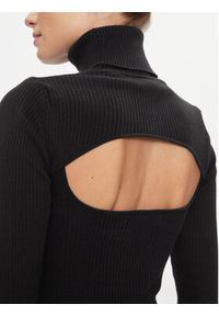 Calvin Klein Jeans Sukienka dzianinowa 2 In 1 Tight Ls Sweater Dress J20J222515 Czarny Slim Fit. Kolor: czarny. Materiał: bawełna #2