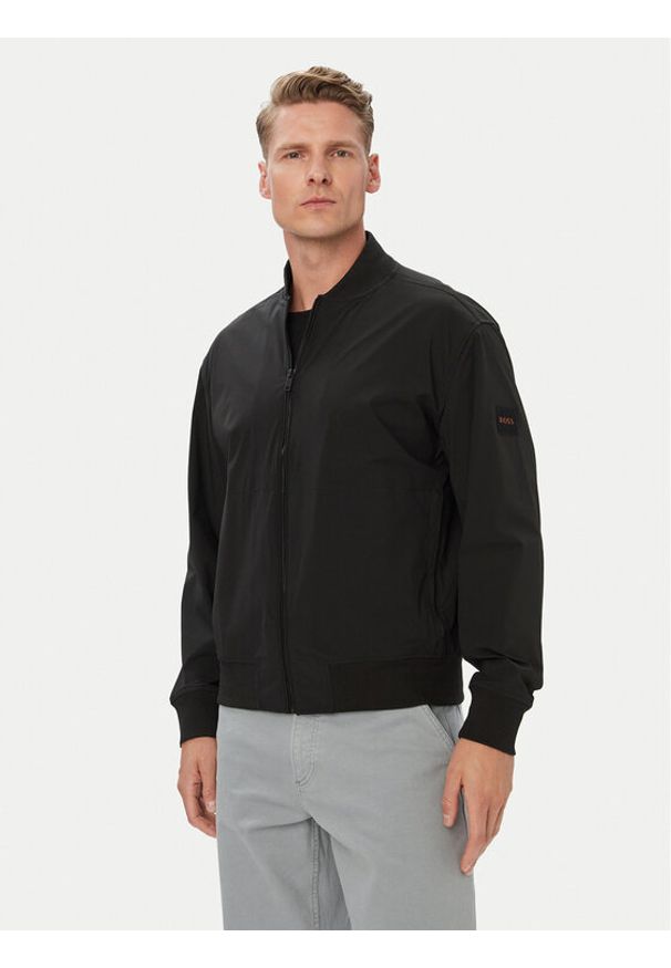 BOSS Kurtka bomber Ze_Push 50568931 Czarny Regular Fit. Kolor: czarny. Materiał: syntetyk