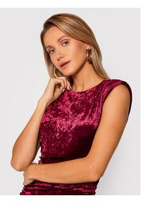 Guess Sukienka koktajlowa Charlie W1BK19 KATV1 Bordowy Slim Fit. Kolor: czerwony. Materiał: syntetyk. Styl: wizytowy #2