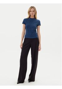 Guess T-Shirt W4BI26 J1314 Granatowy Slim Fit. Kolor: niebieski. Materiał: bawełna