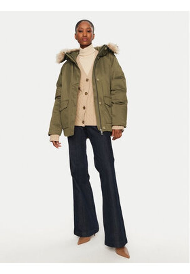 TOMMY HILFIGER - Tommy Hilfiger Kurtka przejściowa WW0WW42744 Khaki Regular Fit. Kolor: brązowy. Materiał: syntetyk