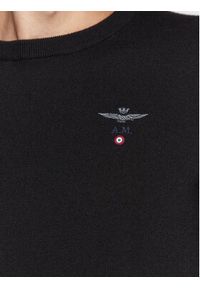 Aeronautica Militare Sweter 222MA1388L415 Czarny Regular Fit. Kolor: czarny. Materiał: wełna #3