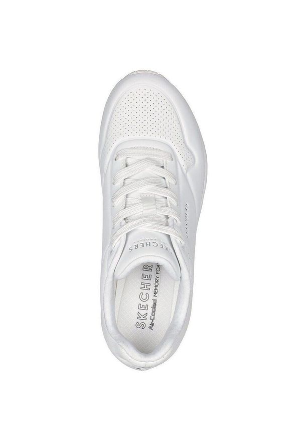 skechers - Buty Skechers Uno-Stand On Air, Kobiety. Kolor: biały. Materiał: guma, materiał, syntetyk, poliester