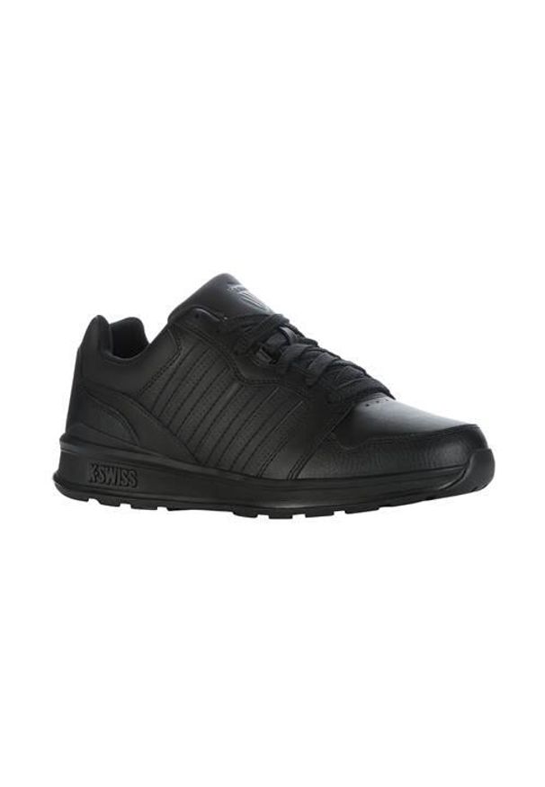 Buty do chodzenia męskie K-Swiss Rival Trainer. Zapięcie: sznurówki. Kolor: czarny. Materiał: materiał, skóra. Szerokość cholewki: normalna. Sport: turystyka piesza