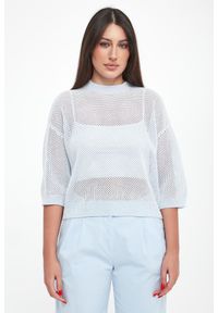 Sweter damski ażurowy z cekinami PESERICO. Wzór: ażurowy #2
