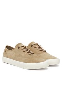 TOMMY HILFIGER - Tommy Hilfiger Tenisówki Hi Vulc Low Oxford Suede FM0FM05401 Beżowy. Kolor: beżowy. Materiał: zamsz, skóra #4